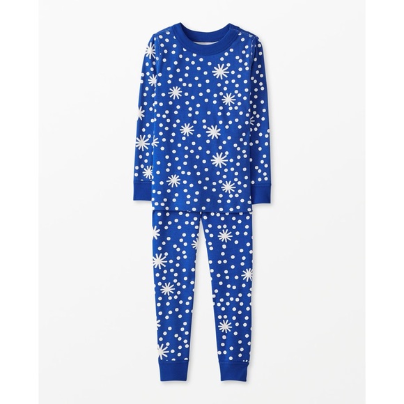 Hanna Andersson Other - Hanna Andersson Holiday Blue Snowflake Long Sleeve Pajama Top